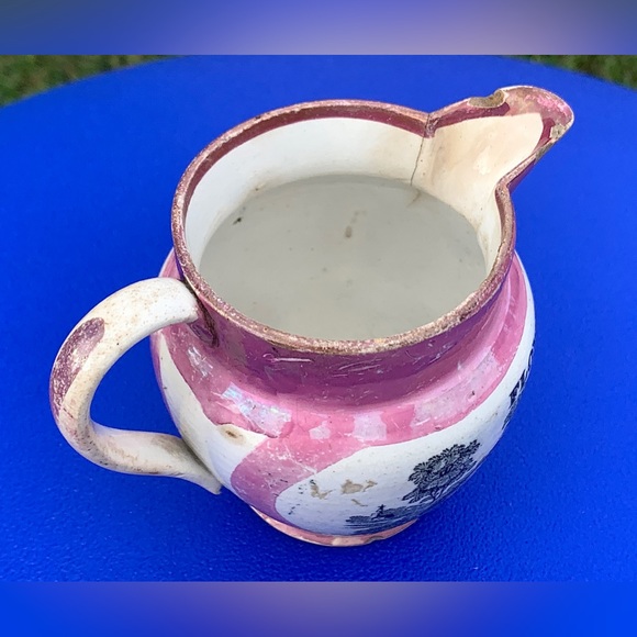 Circa 1805 Pink Lustre Sunderland GOOD HUMOUR Creamer Jug Pitcher - Picture 7 of 16